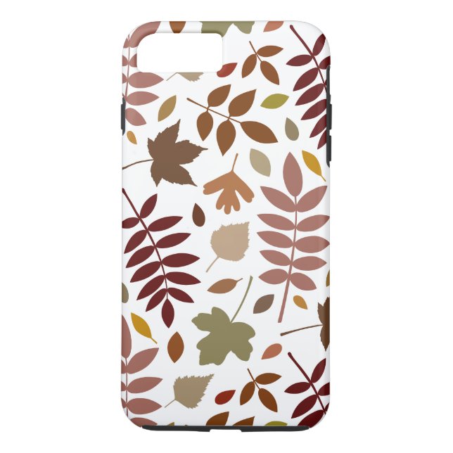 Fallen Blätter Muster Herbstfarben auf Weiß Case-Mate iPhone Hülle (Rückseite)