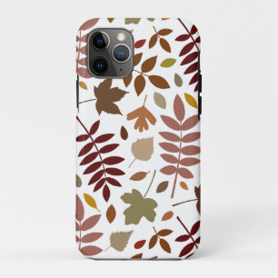 Fallen Blätter Muster Herbstfarben auf Weiß Case-Mate iPhone Hülle