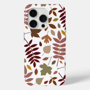 Fallen Blätter Muster Herbstfarben auf Weiß Case-Mate iPhone Hülle