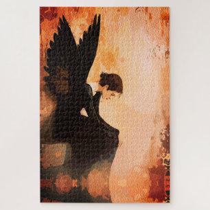 Fallen Grace - Melancholische Engel-Reflektion Puzzle