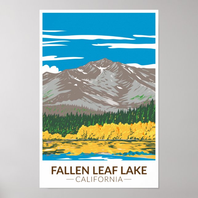 Fallen Leaf Lake California Vintag Poster (Vorne)