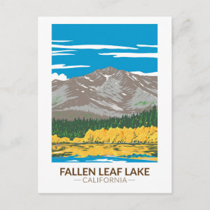 Fallen Leaf Lake California Vintag Postkarte