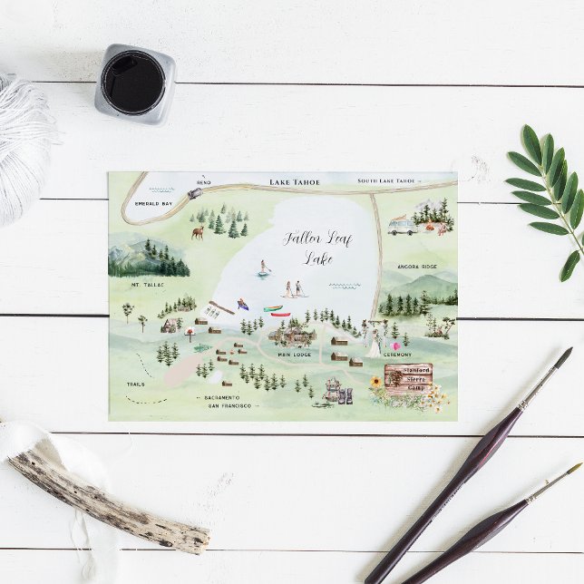 Fallen Leaf Lake | Hochzeitskarte Einladung (Von Creator hochgeladen)