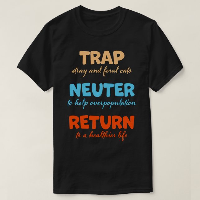 Fallen Neuter Rückreise, Stray und Feral Katzen la T-Shirt (Design vorne)