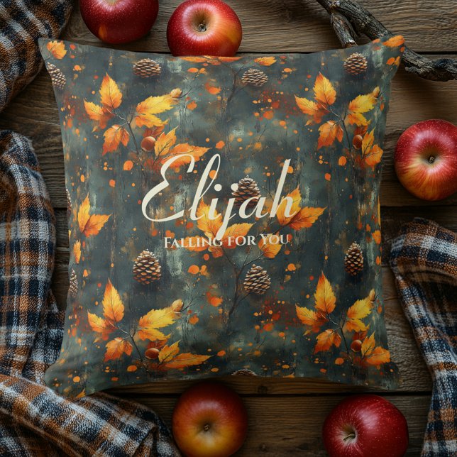 Fallen Sie Pinecones & Blätter | Herbst gemütlich Kissen (Von Creator hochgeladen)