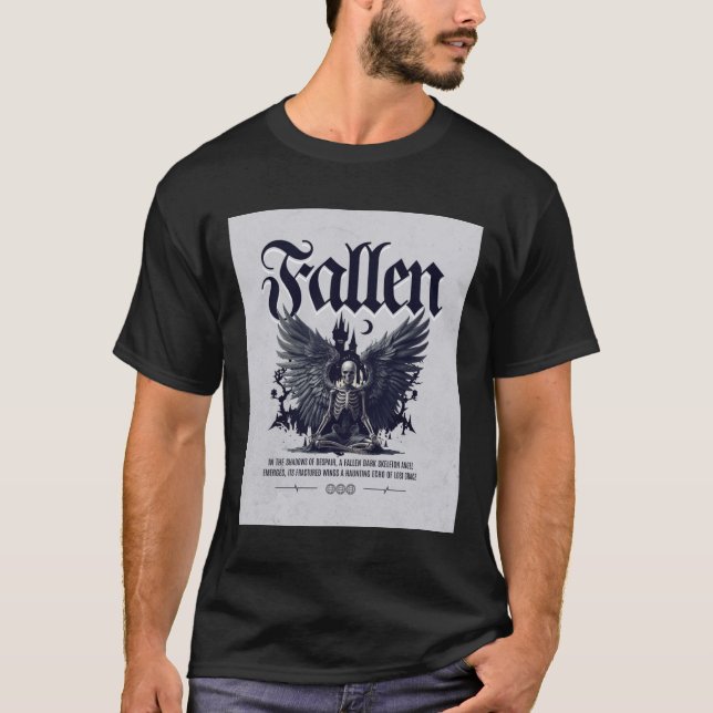 Fallen Skeleton Angel Gothic T - Shirt (Vorderseite)