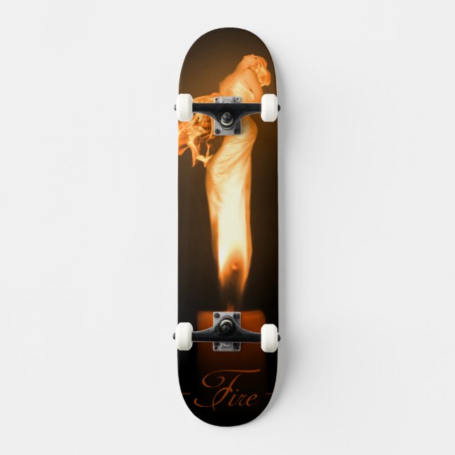 Fallend Fire Original Art Skateboard (Vorderseite)