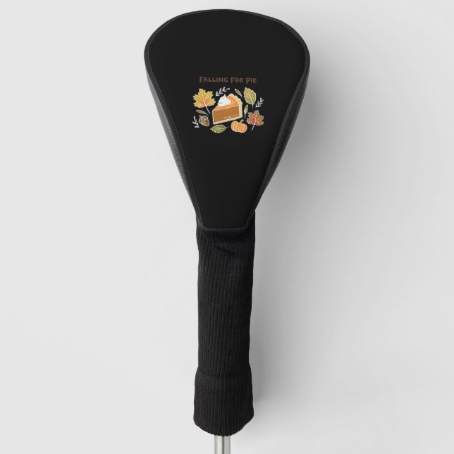 Fallend for Pie - Gemütliches Kürbiskuchen-Design  Golf Headcover (Vorderseite)