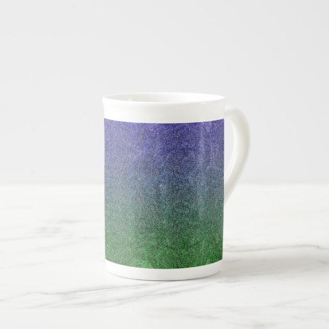 Fallend Forest Nightfall Glitzer Gradient Prozellantasse (Vorderseite Rechts)