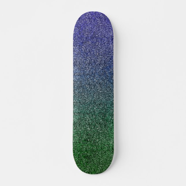 Fallend Forest Nightfall Glitzer Gradient Skateboard (Vorne)