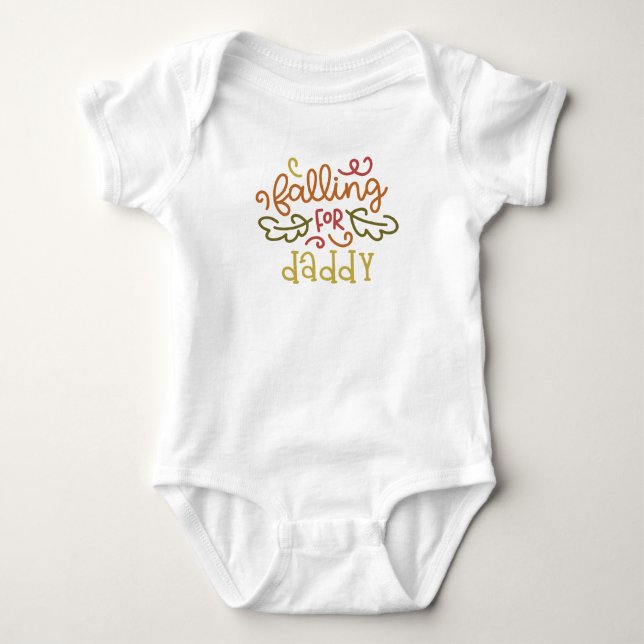 Fallend für Daddy Fall Baby Bodysuit Strampler (Vorderseite)