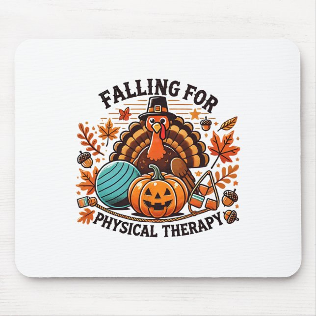 Fallend für physische Therapie Pt Pumpkin Fall Dan Mousepad (Vorne)