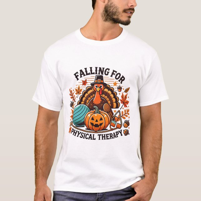 Fallend für physische Therapie Pt Pumpkin Fall Dan T-Shirt (Vorderseite)