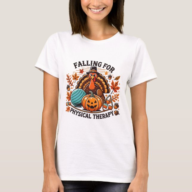 Fallend für physische Therapie Pt Pumpkin Fall Dan T-Shirt (Vorderseite)