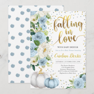 Fallend in Liebe Babydusche Einladung Herbstdusche