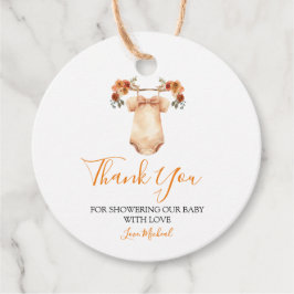 Fallend in Liebe Floral Baby Kleidung Babydusche Geschenkanhänger