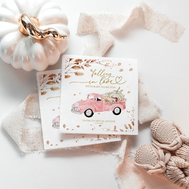 Fallend in Liebe Girl Fall Babydusche Serviette (Von Creator hochgeladen)