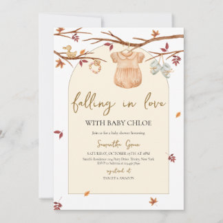 Fallend in Liebe Kleine Pumpkin Baby Dusche Einladung