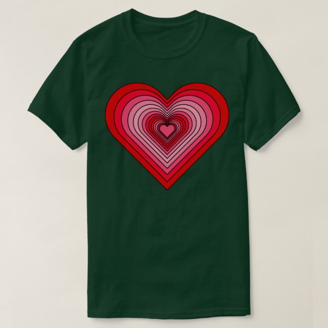 Fallend in Liebe Valentinstag Herzmuster 3 T-Shirt (Design vorne)