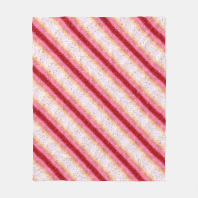 Fallend Pink Sakura Sunrise Fleecedecke (Vorderseite)