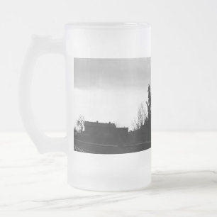 Fallend Silhouette Stille Mattglas Bierglas