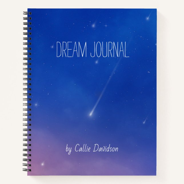 Fallend Star Dream Journal Notizbuch (Vorderseite)