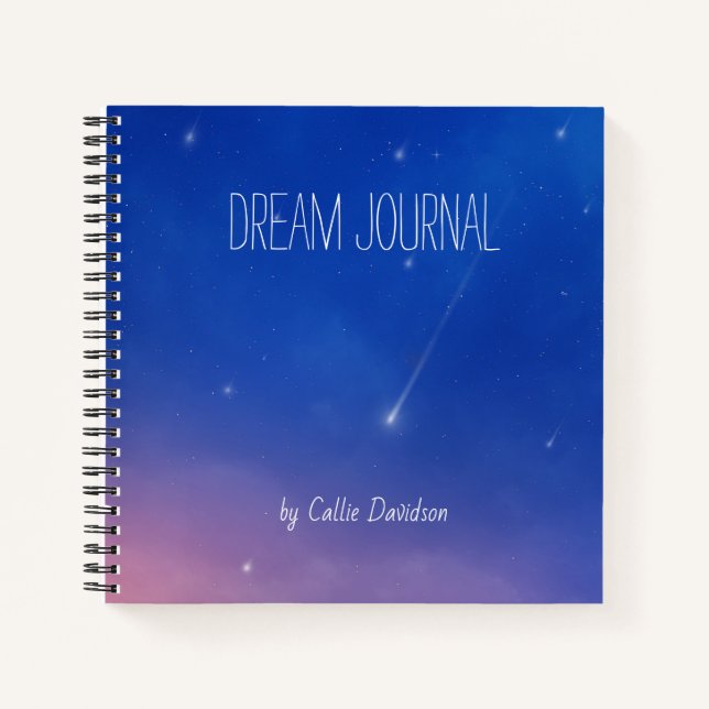 Fallend Star Dream Journal Notizbuch (Vorderseite)