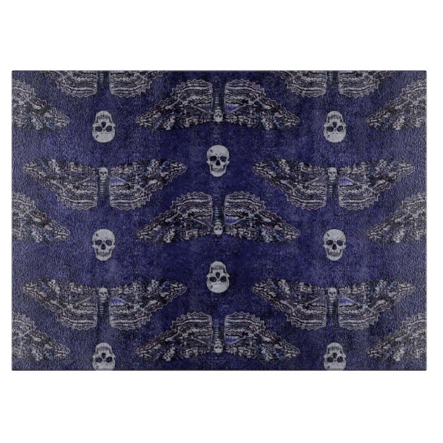 Fallend Totschlucht Moth and Skulls Schneidebrett (Vorderseite)