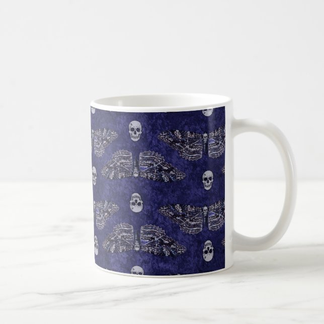 Fallend Totschlucht Moth and Skulls Tasse (Rechts)