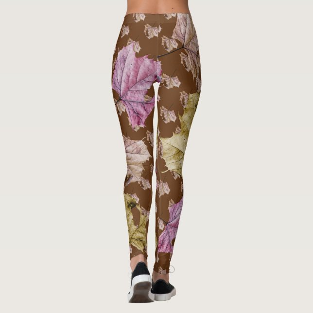 "fallend verlässt" Herbst GAMASCHEN Leggings (Rückseite)