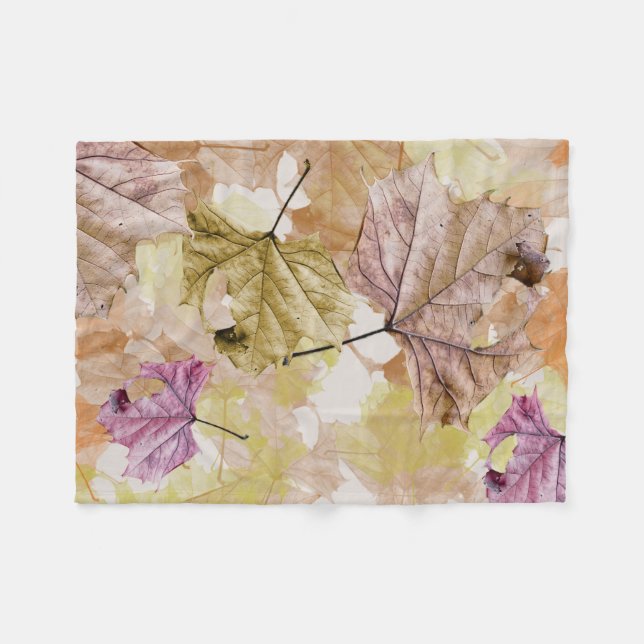 "fallend verlässt" Herbst SCHOSS-DECKE Fleecedecke (Vorderseite (Horizontal))