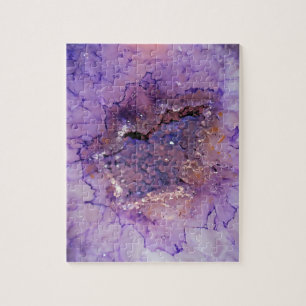 Fallende Amethyst-Geode Puzzle