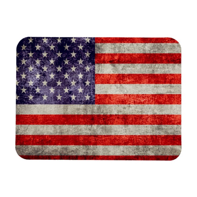 Fallende antike amerikanische Flagge Magnet (Horizontal)