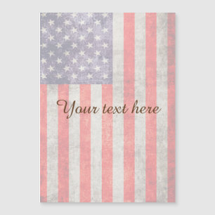 Fallende antike amerikanische Flagge Magnetkarte