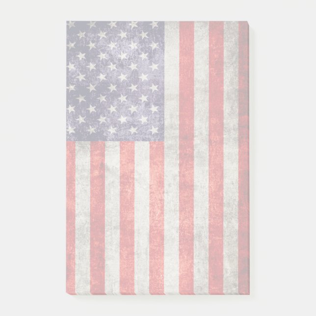 Fallende antike amerikanische Flagge Post-it Klebezettel (Vorderseite)