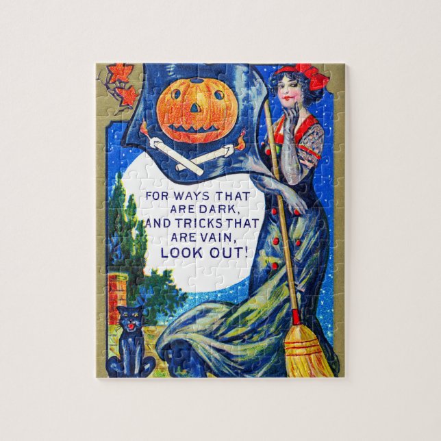 Fallende Ausblicke Halloween-Zeit Puzzle (Vertikal)