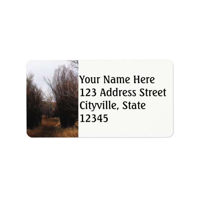 Fallende Bannacküberwucherung Adressaufkleber (Vorne)