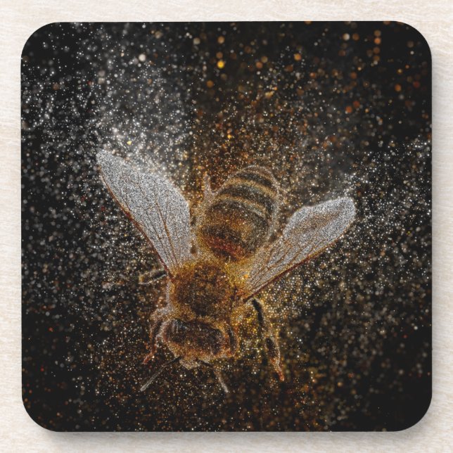 Fallende Bienen sind magisch Getränkeuntersetzer (Vorderseite)
