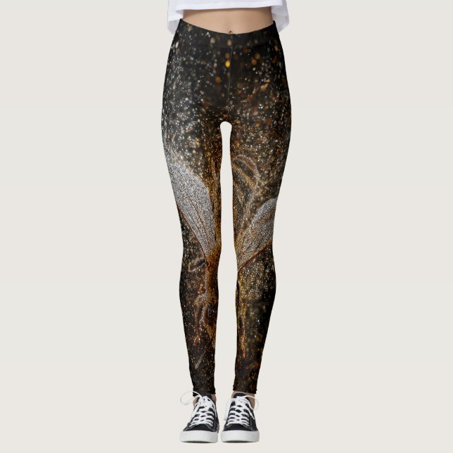 Fallende Bienen sind magisch Leggings (Vorderseite)