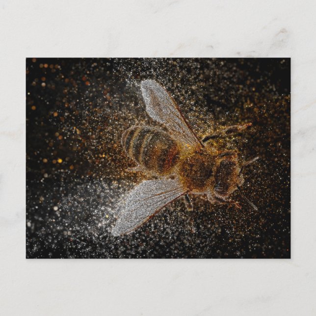 Fallende Bienen sind magisch Postkarte (Vorderseite)