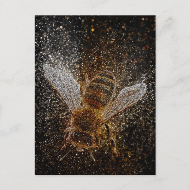 Fallende Bienen sind magisch Postkarte (Vorderseite)