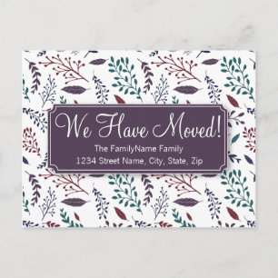 Fallende Blätter-Adressenänderung Ankündigungspostkarte