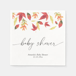 Fallende Blätter Babydusche Serviette
