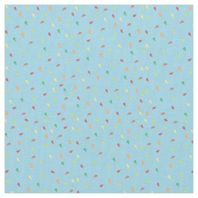 Fallende Blätter - Blau Stoff (Nahaufnahme)