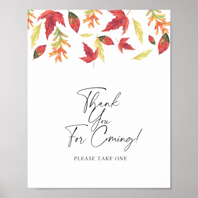 Fallende Blätter - Danke, dass du gekommen bist Poster (Vorne)