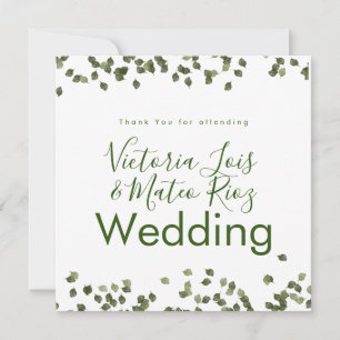 Fallende Blätter fallen Herbst Danke Hochzeit