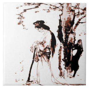 Fallende Blätter Fliese