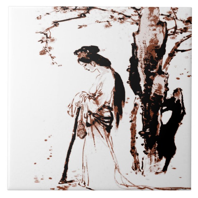 Fallende Blätter Fliese (Vorderseite)