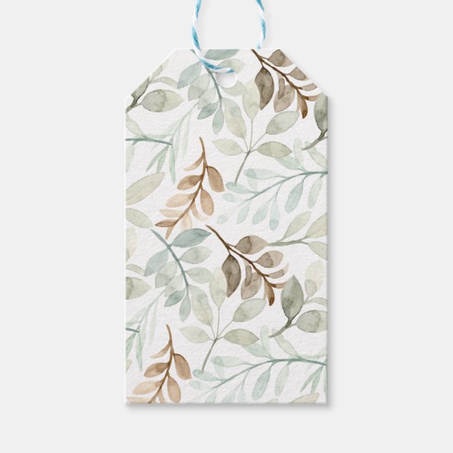 Fallende Blätter Geschenkanhänger (Vorderseite)