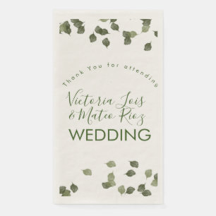 Fallende Blätter Herbst Grüne Danke Serviette